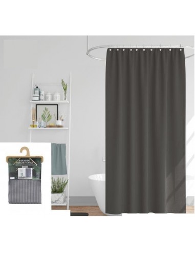 Cortina de ducha BARNEYS gris oscuro