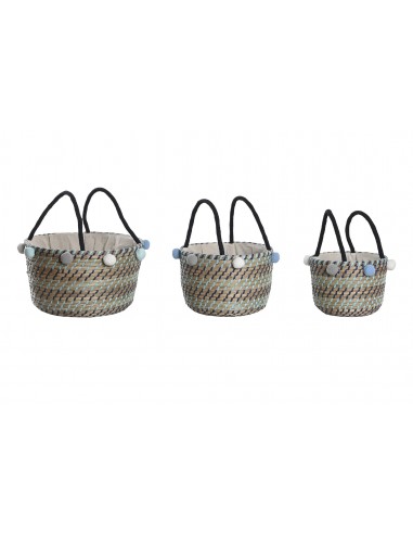 Cesta SEAGRASS pompon grande