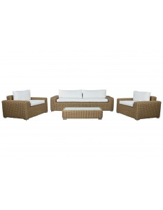 Set sofá + 2 sillones + mesa POLI