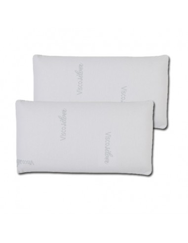 Pack 2 almohadas VISCOSILVER bloque viscoelástica 70cm